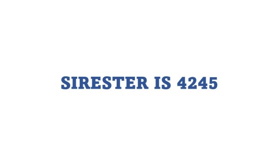 SIRESTER IS 4245